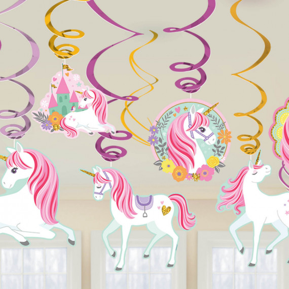 Unicorn Swirl Decorations