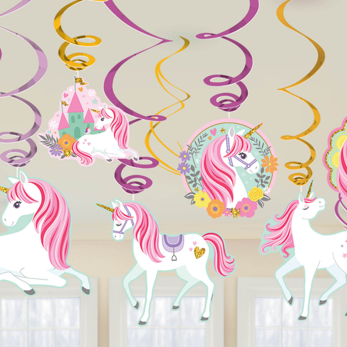 Unicorn Swirl Decorations