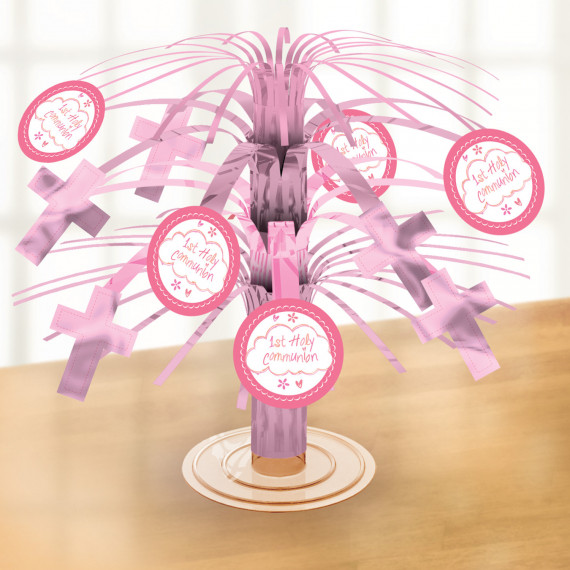 Pink Communion Mini Cascade Centrepiece Pink Communion Mini Cascade Centrepiece