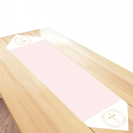 Pink Cross Table Runner