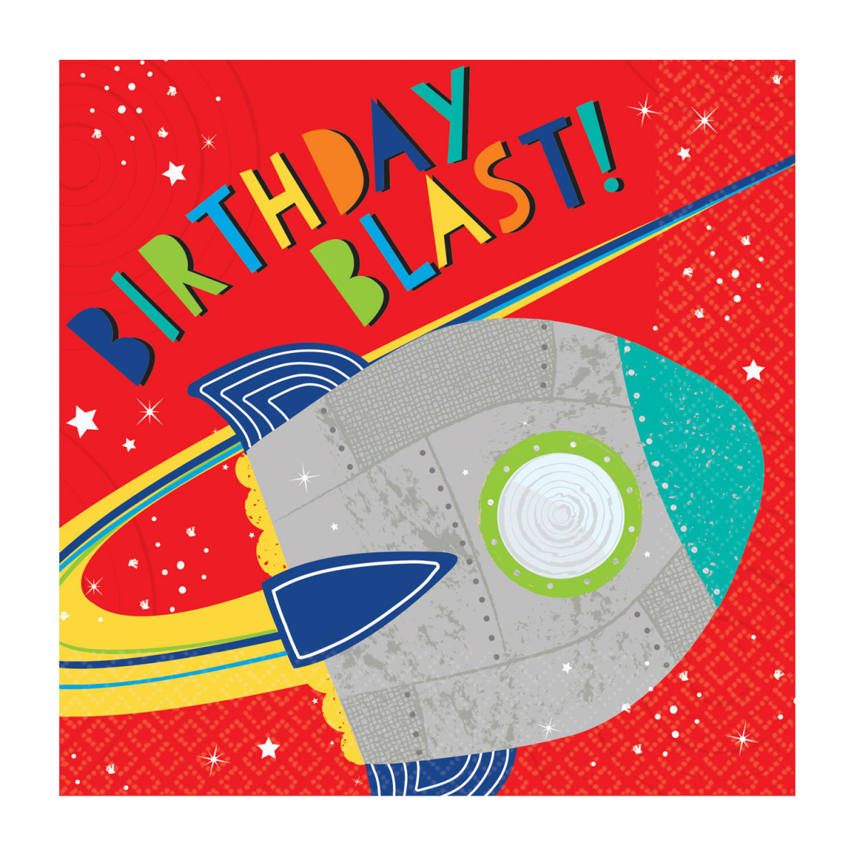 Blast Off Birthday Paper Napkins