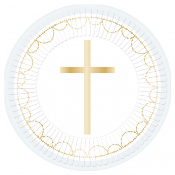 Blue Cross Paper Plates - 8 Pack