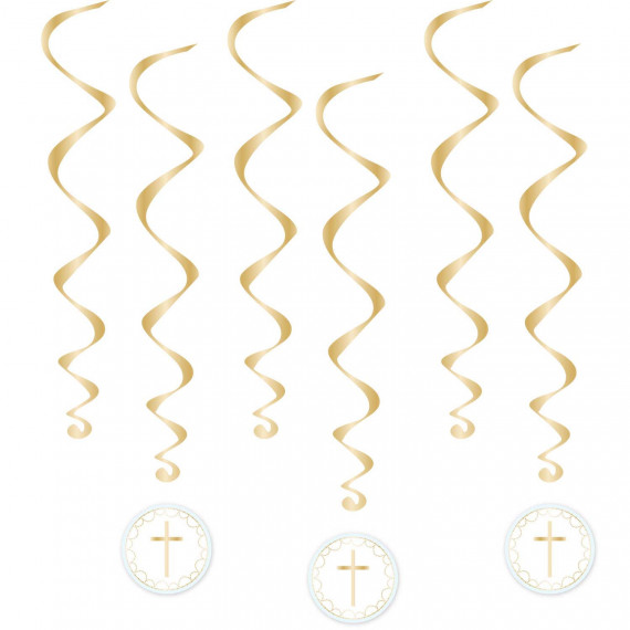 Blue Cross Swirl Decorations Blue Cross Swirl Decorations