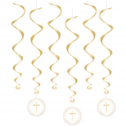 Pink Cross Swirl Decorations
