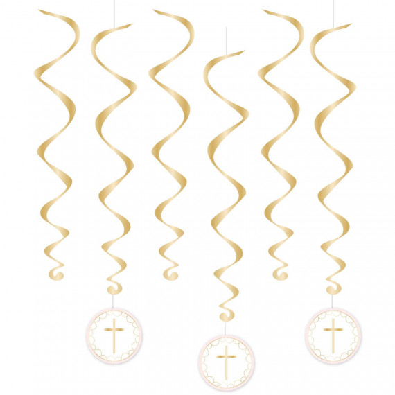 Pink Cross Swirl Decorations Pink Cross Swirl Decorations