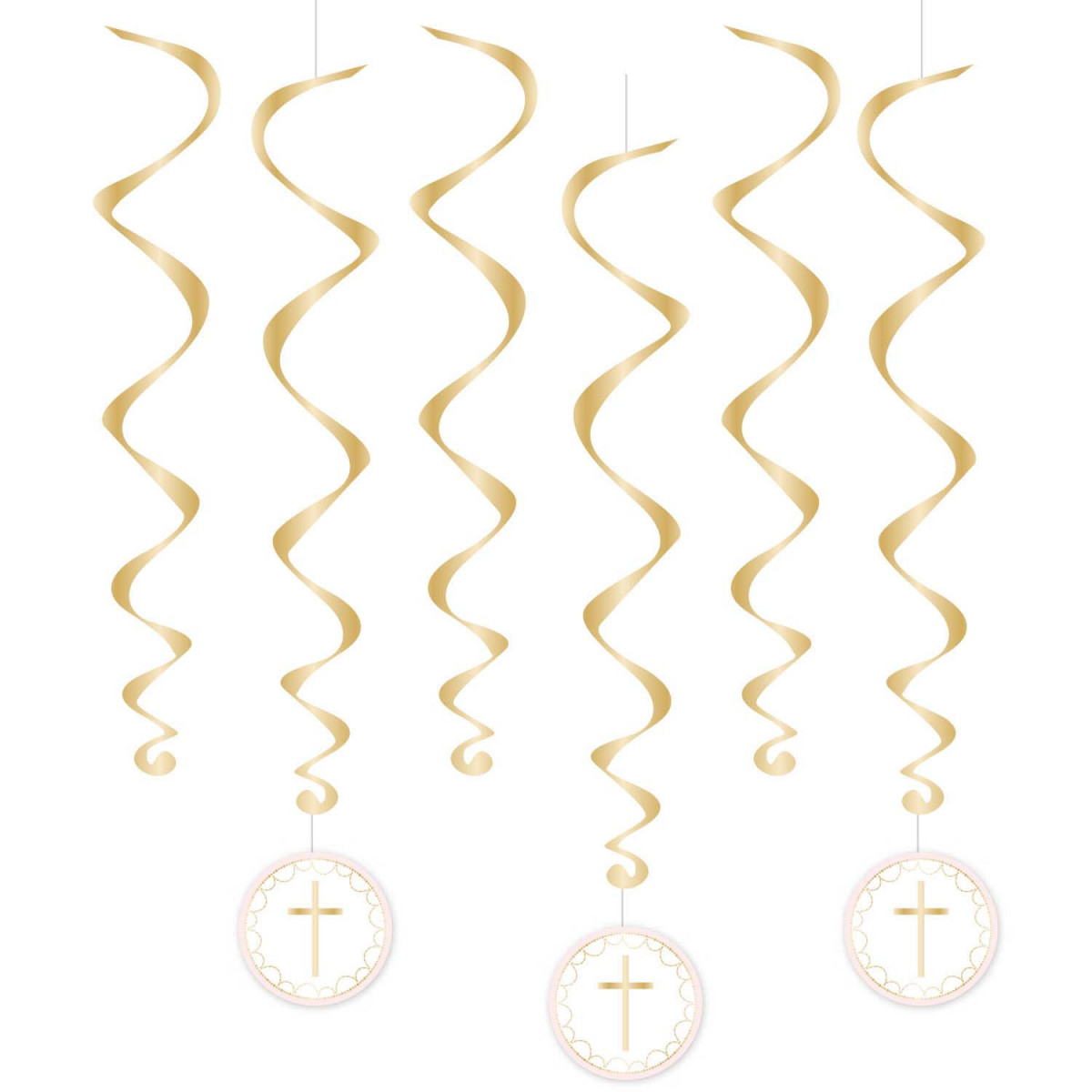 Pink Cross Swirl Decorations Pink Cross Swirl Decorations