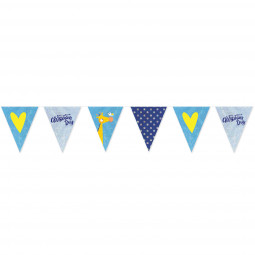 Blue Christening Day Foil Bunting