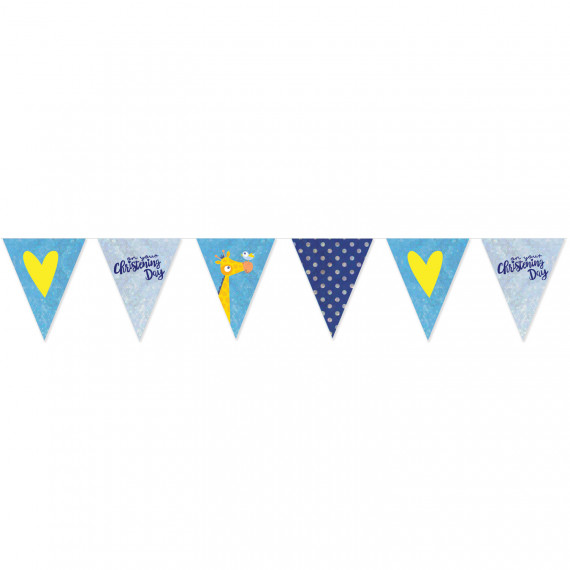 Blue Christening Day Foil Bunting Blue Christening Day Foil Bunting