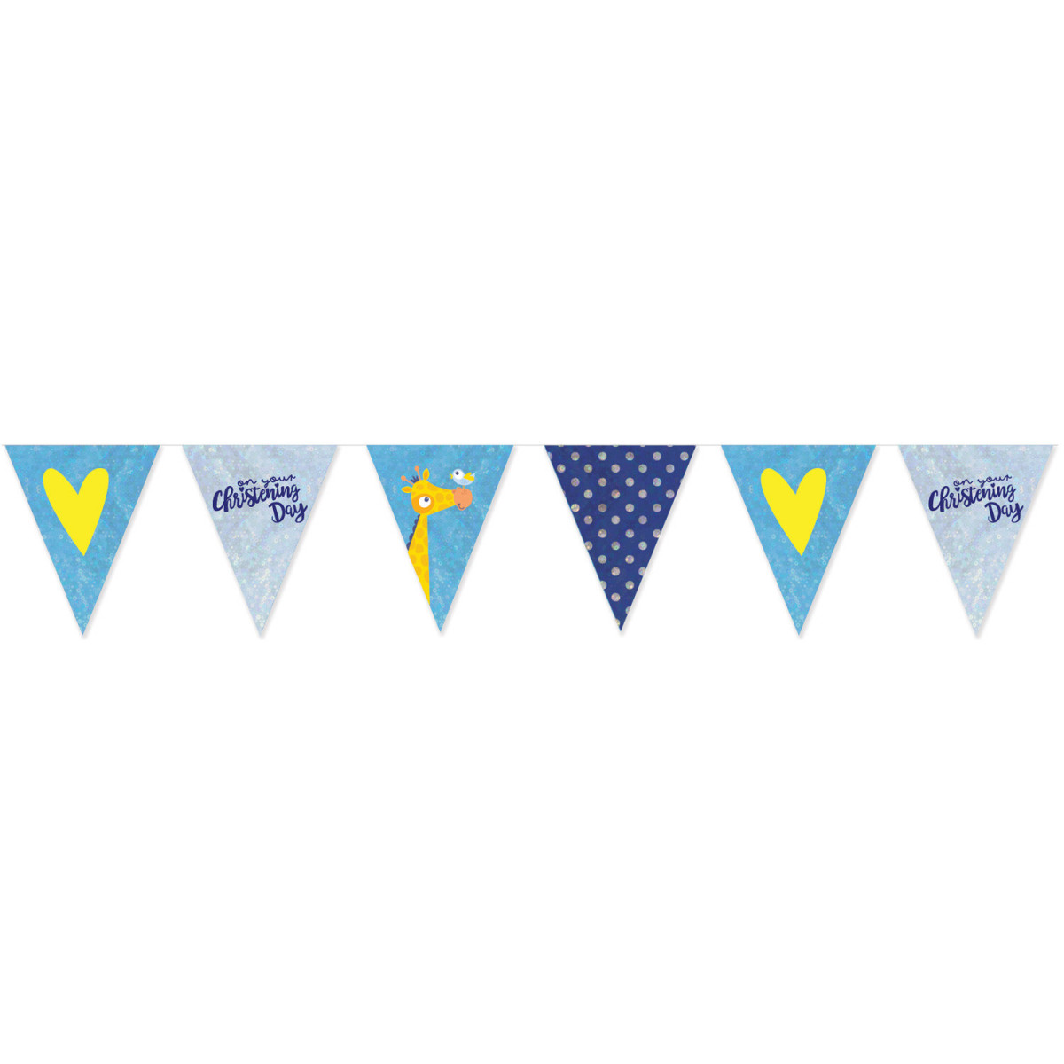 Blue Christening Day Foil Bunting Blue Christening Day Foil Bunting