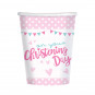 Pink Christening Paper Cups - 8 Pack Pink Christening Paper Cups - 8 Pack