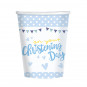 Blue Christening Paper Cups - 8 Pack Blue Christening Paper Cups - 8 Pack