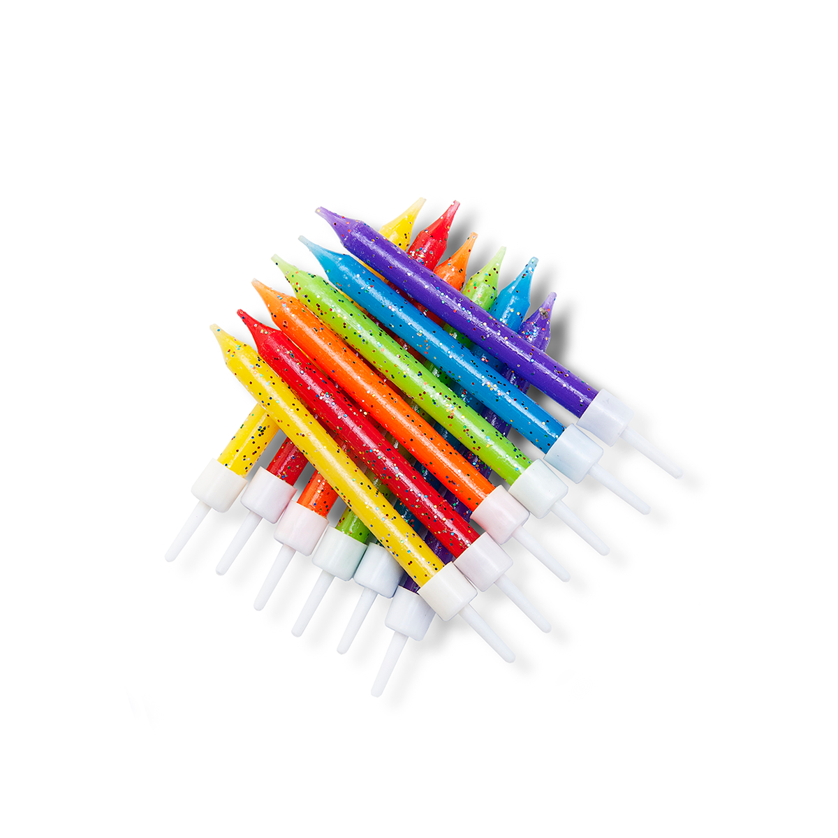 Bright Coloured Glitter Candles Bright Coloured Glitter Candles