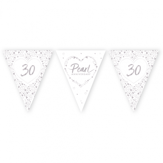 Pearl Anniversary Paper Bunting Pearl Anniversary Paper Bunting