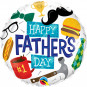 Happy Father's Day Foil Balloon - Inflated Happy Father's Day Foil Balloon - Inflated