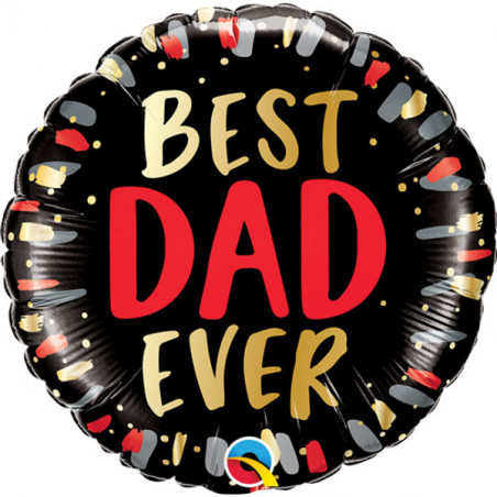 Best Dad Ever Foil Balloon - Inflated
