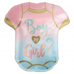 The Big Reveal Supershape Foil Balloon - Inflated