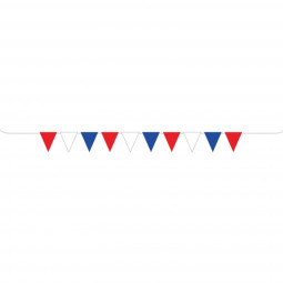 Red, White and Blue Plastic Bunting - 5m