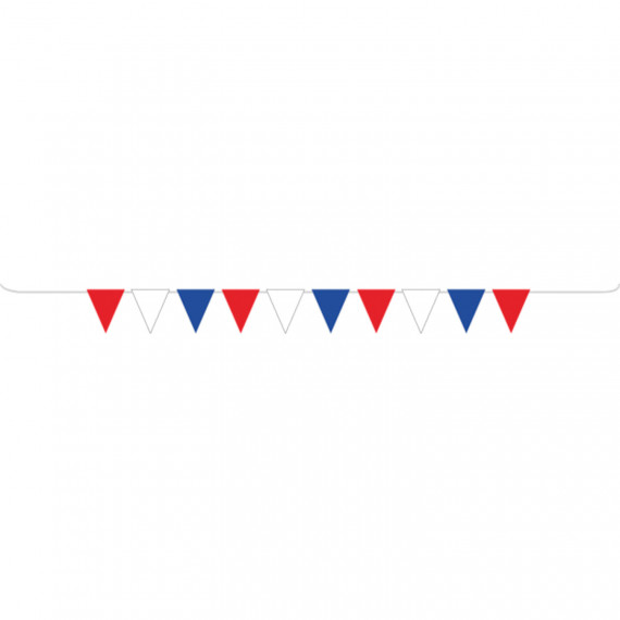 Red, White and Blue Plastic Bunting - 5m Red, White and Blue Plastic Bunting - 5m