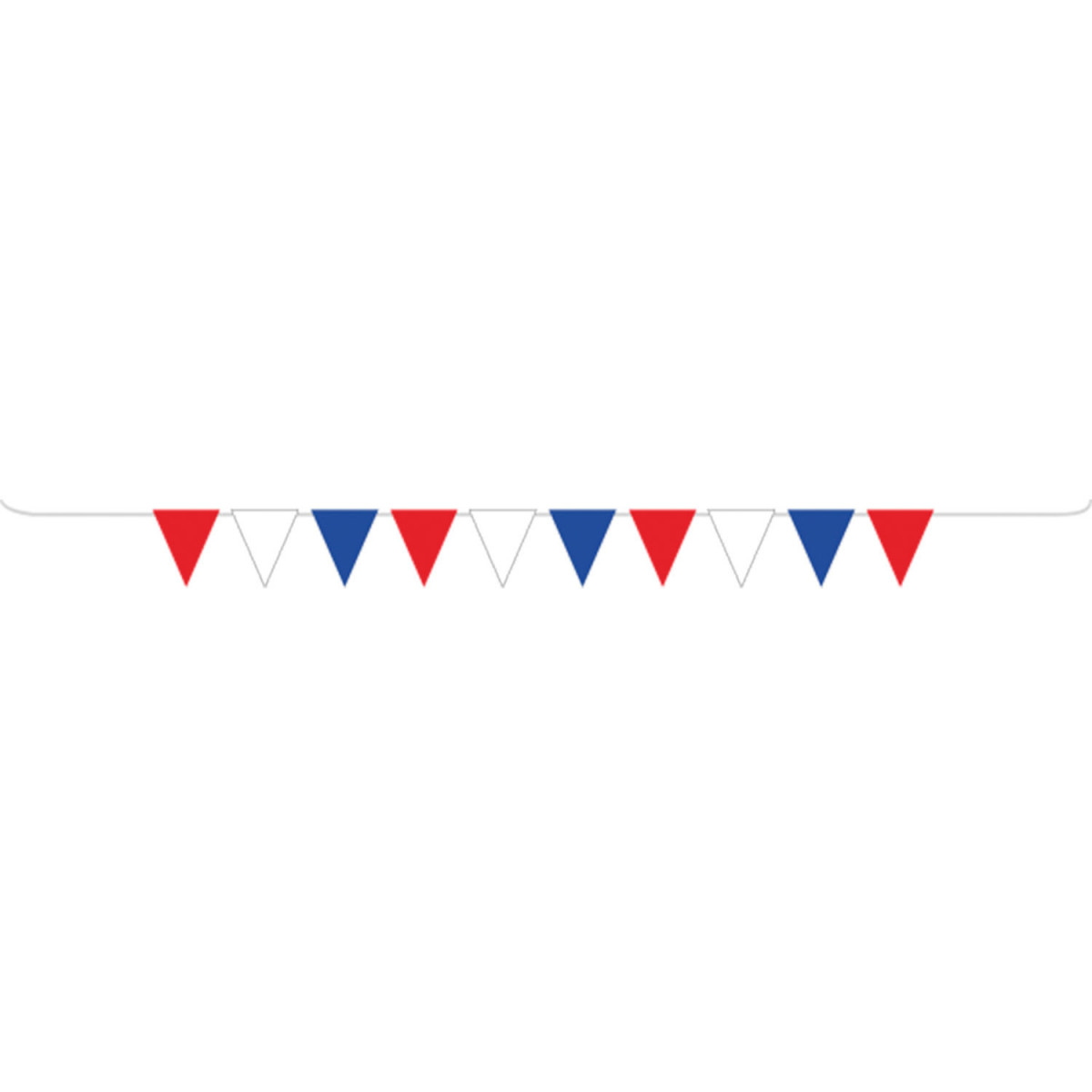 Red, White and Blue Plastic Bunting - 5m Red, White and Blue Plastic Bunting - 5m