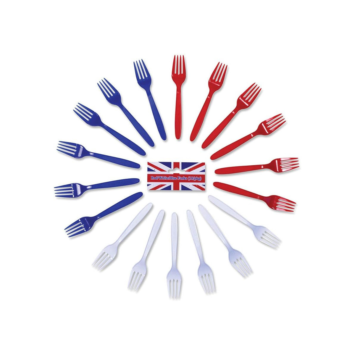 Red/White/Blue Plastic Forks