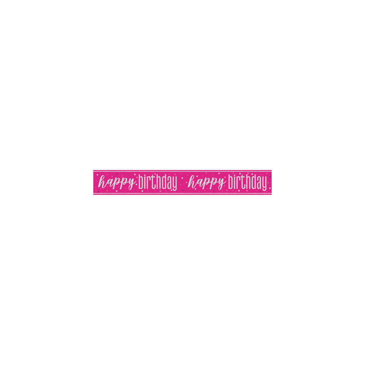 Pink Glitz Happy Birthday Banner