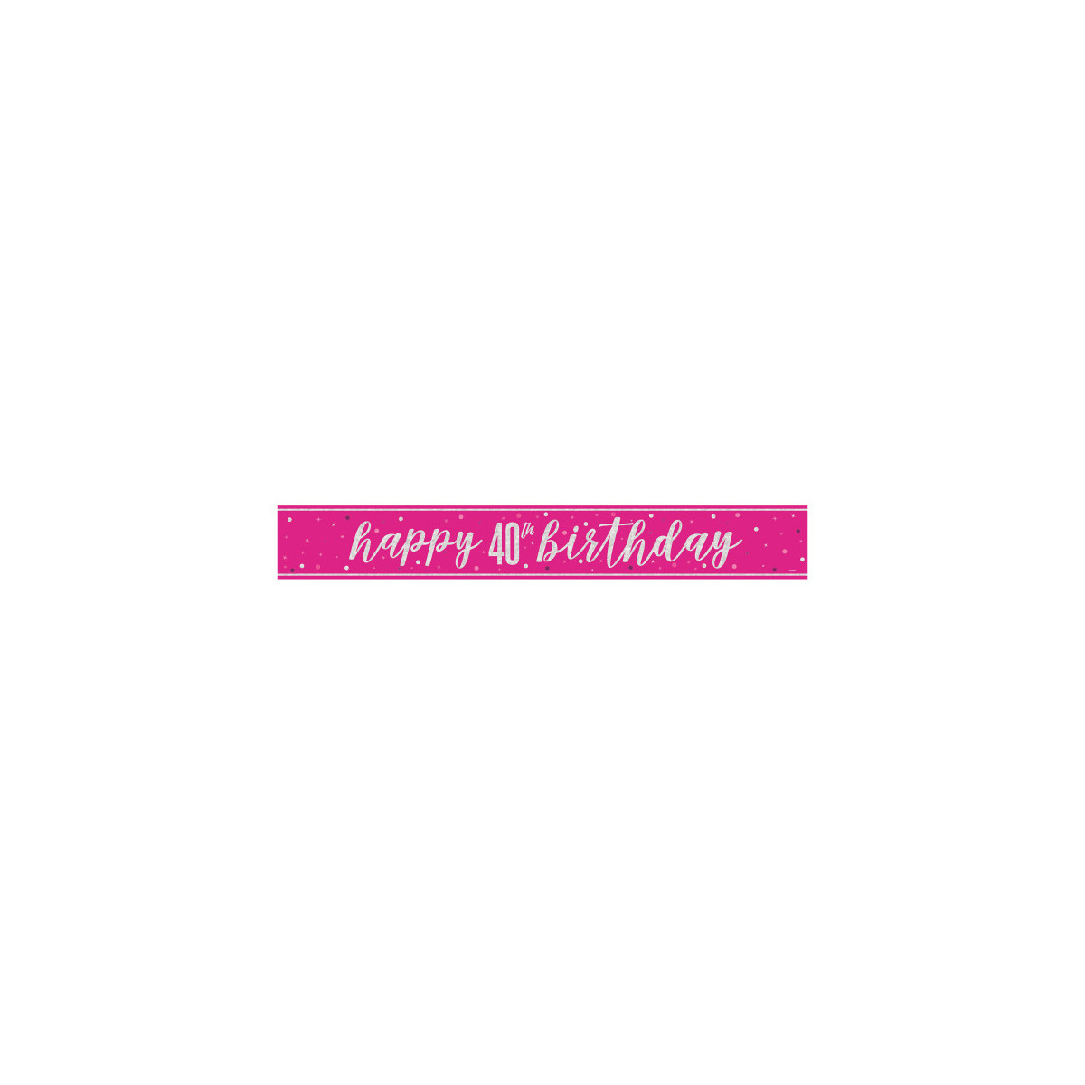 Pink Happy 40th Birthday Banner