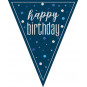 Blue Happy Birthday Plastic Bunting