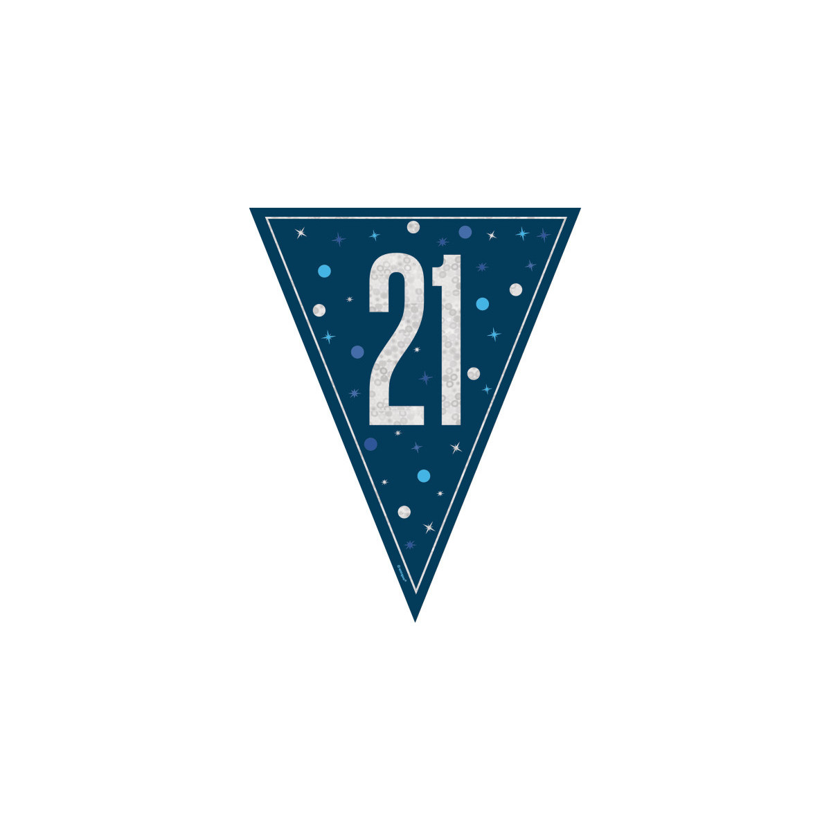 Blue 21st Birthday Plastic Bunting