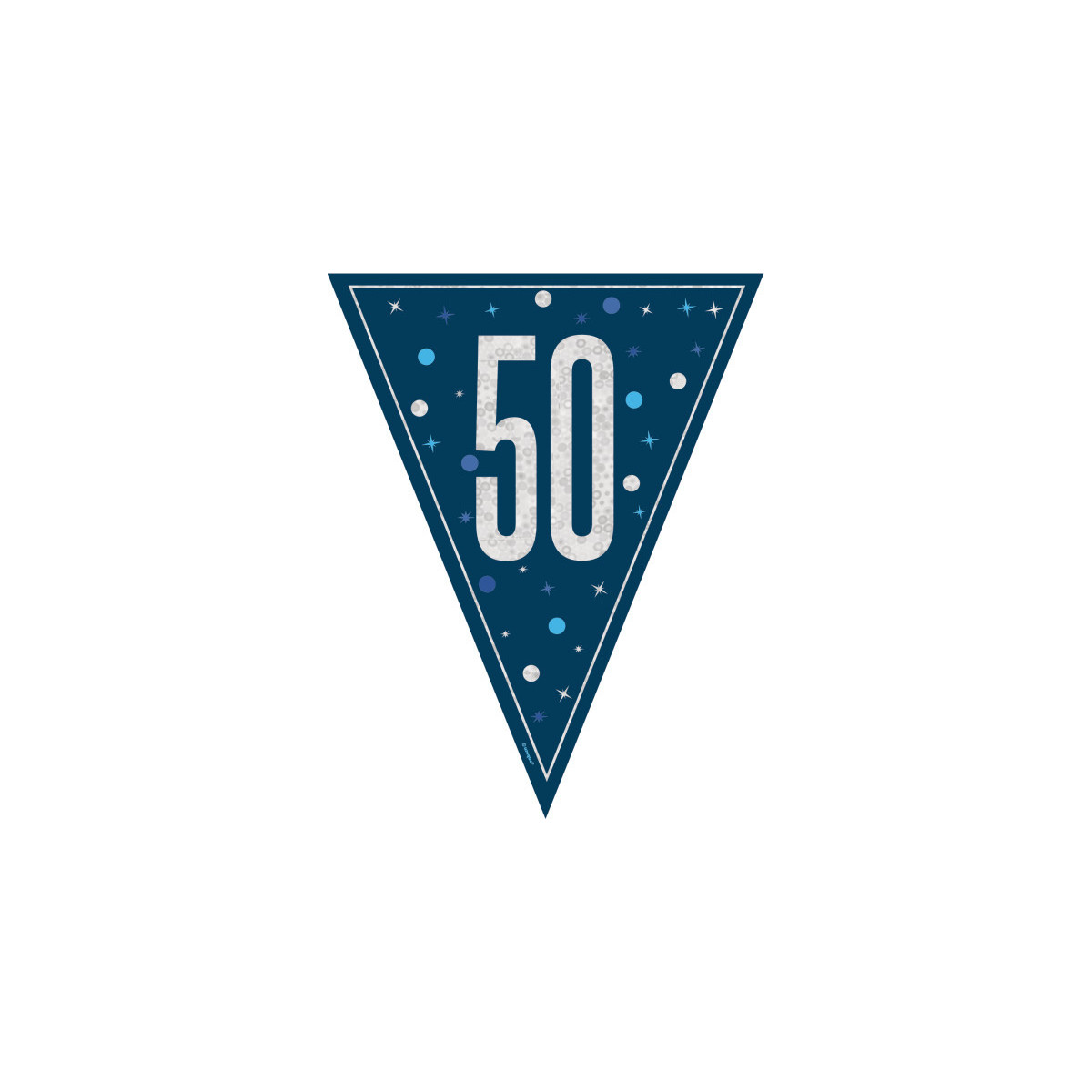 Blue 50th Birthday Plastic Bunting