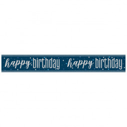 Blue Happy Birthday Banner