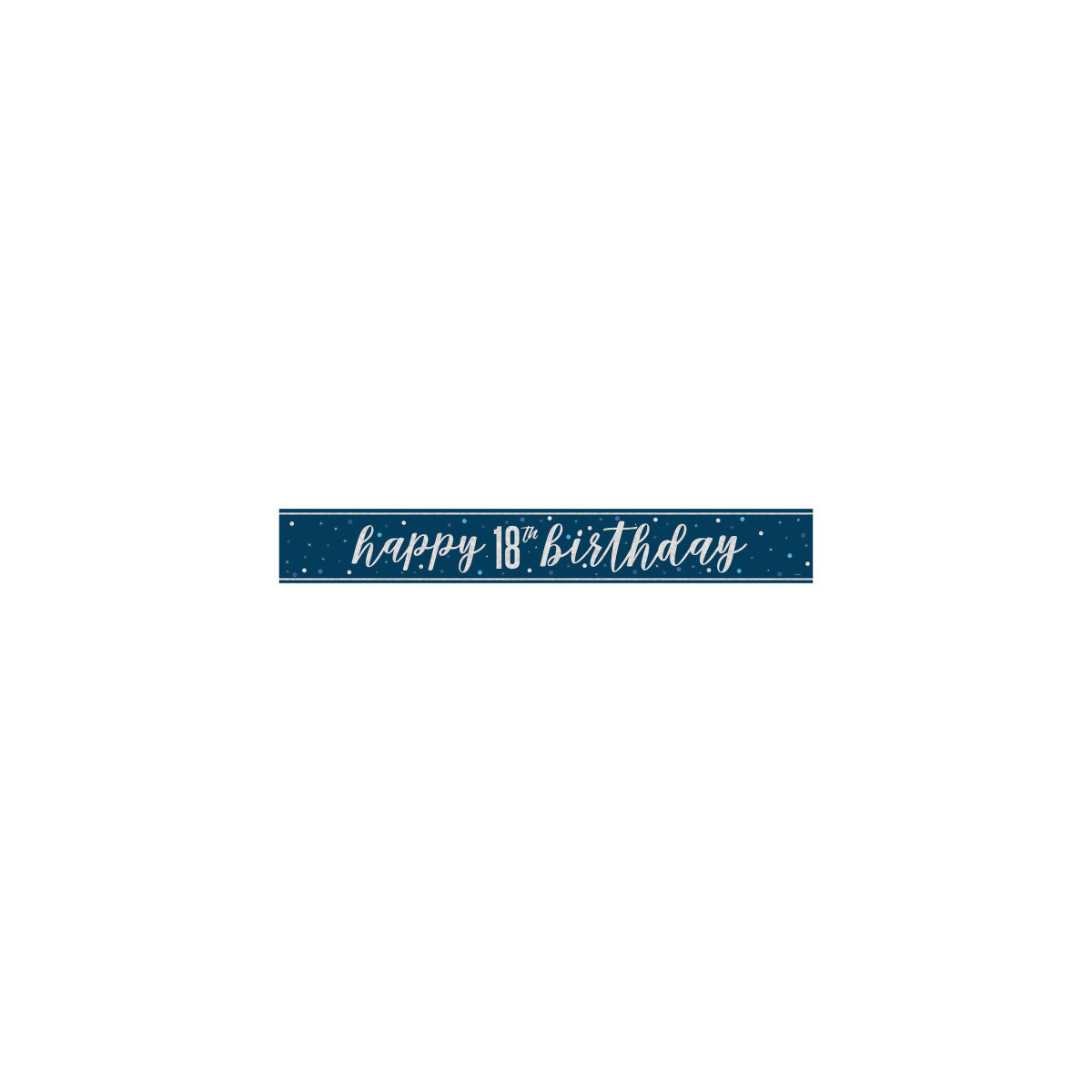 Blue Happy 18th Birthday Banner