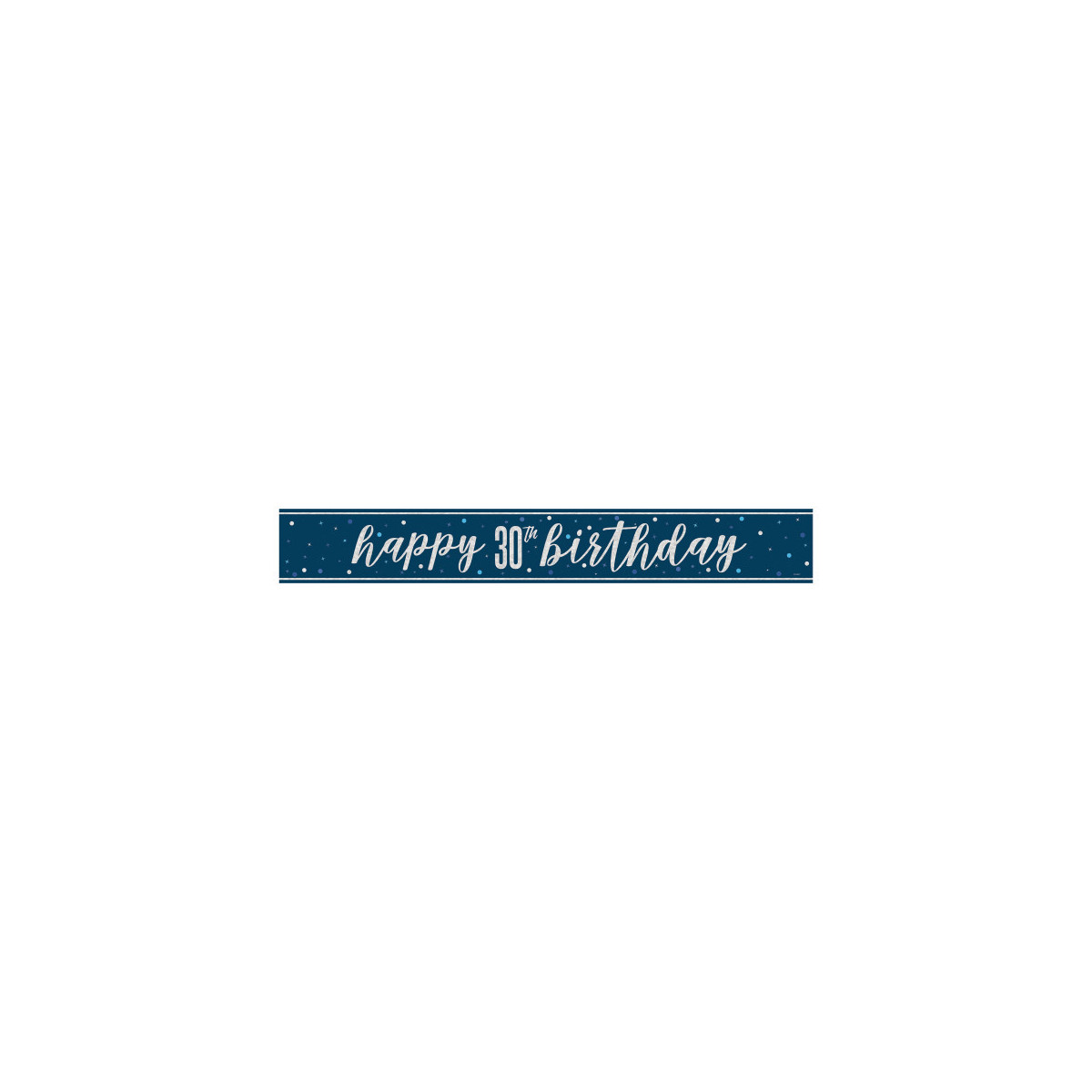 Blue Happy 30th Birthday Banner