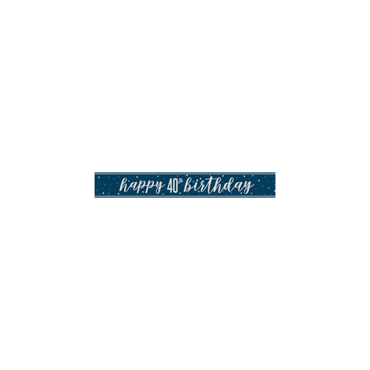 Blue Happy 40th Birthday Banner