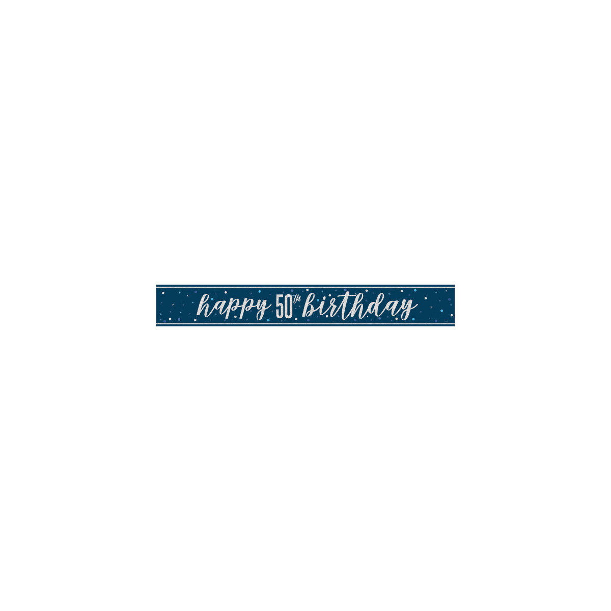 Blue Happy 50th Birthday Banner