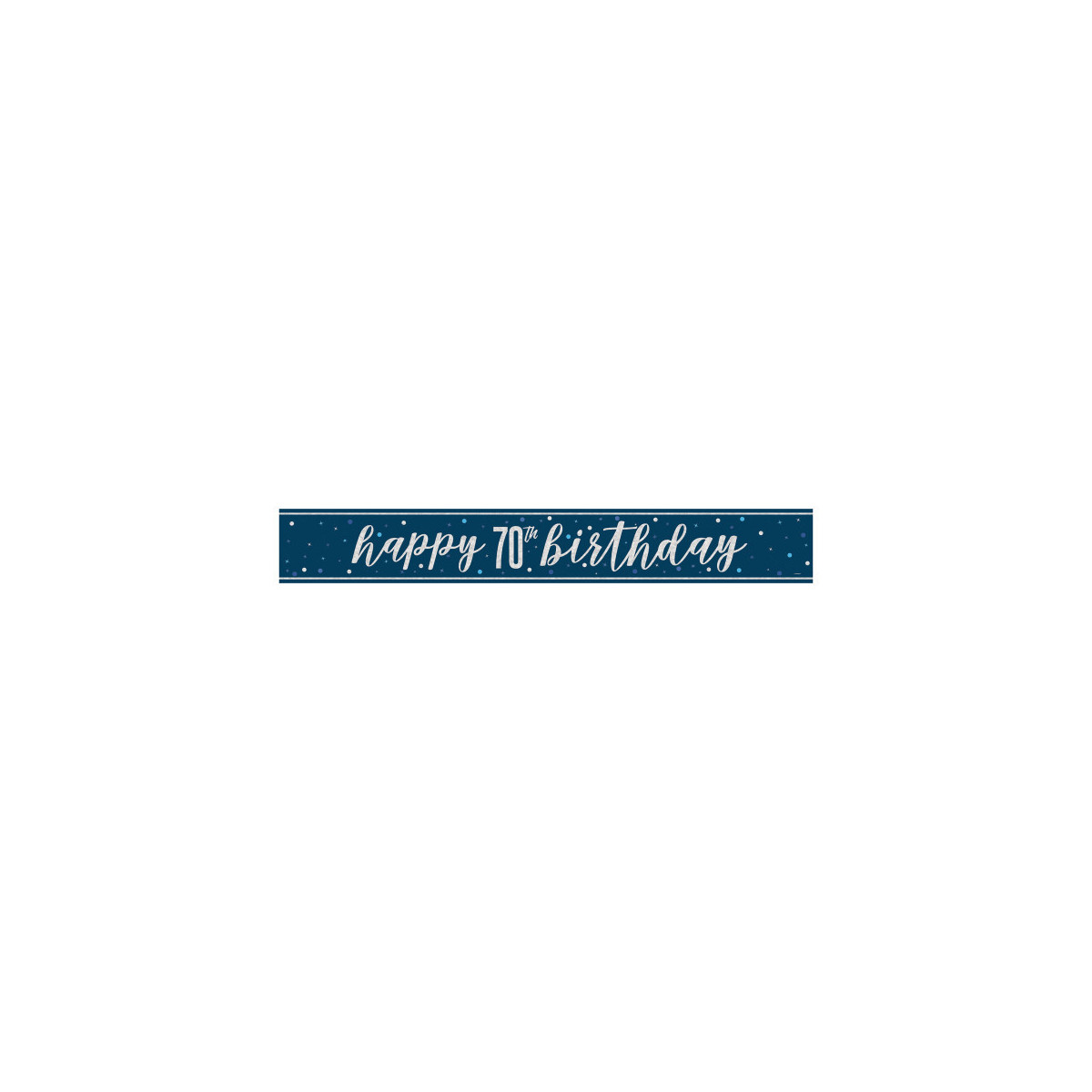 Blue Happy 70th Birthday Banner