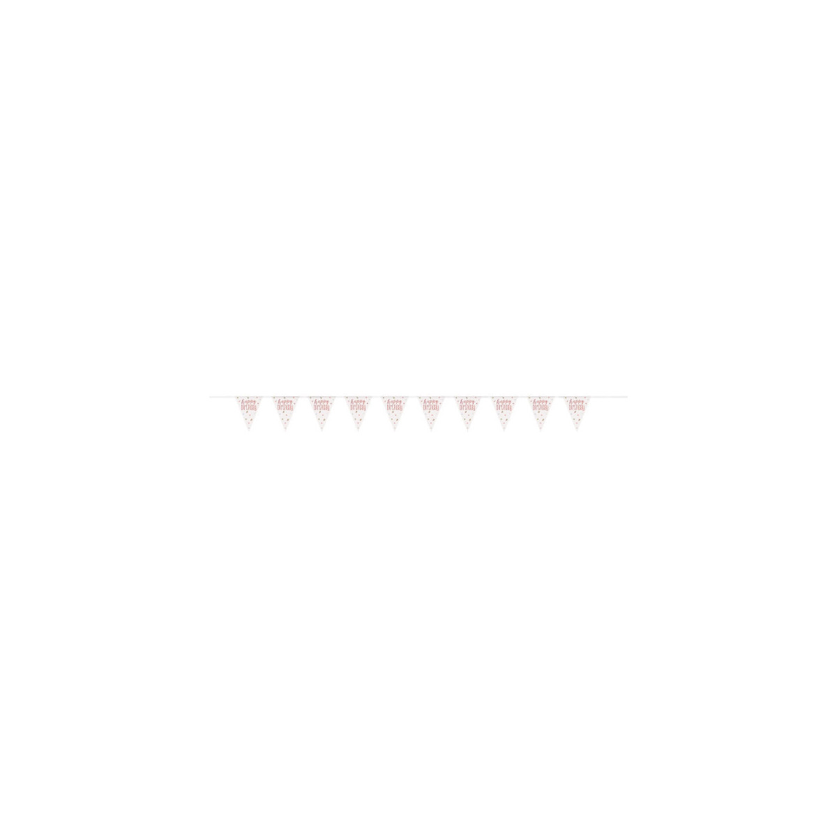 Rose Gold Happy Birthday Plastic Bunting