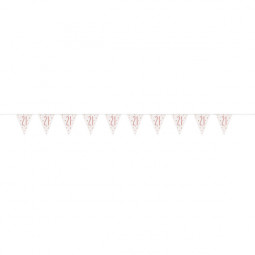 Rose Gold 21st Birthday Plastic Bunting