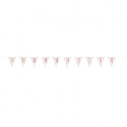 Rose Gold 30th Birthday Plastic Bunting