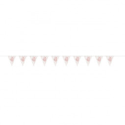 Rose Gold 40th Birthday Plastic Bunting