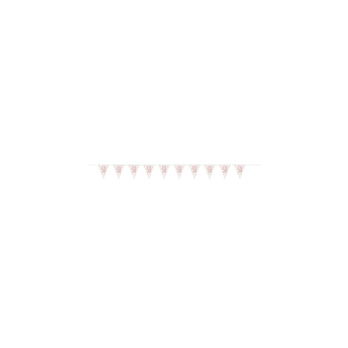 Rose Gold 50th Birthday Plastic Bunting