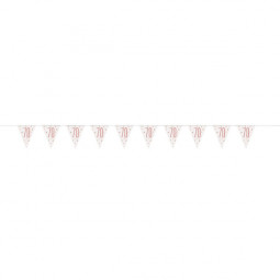 Rose Gold 70th Birthday Plastic Bunting