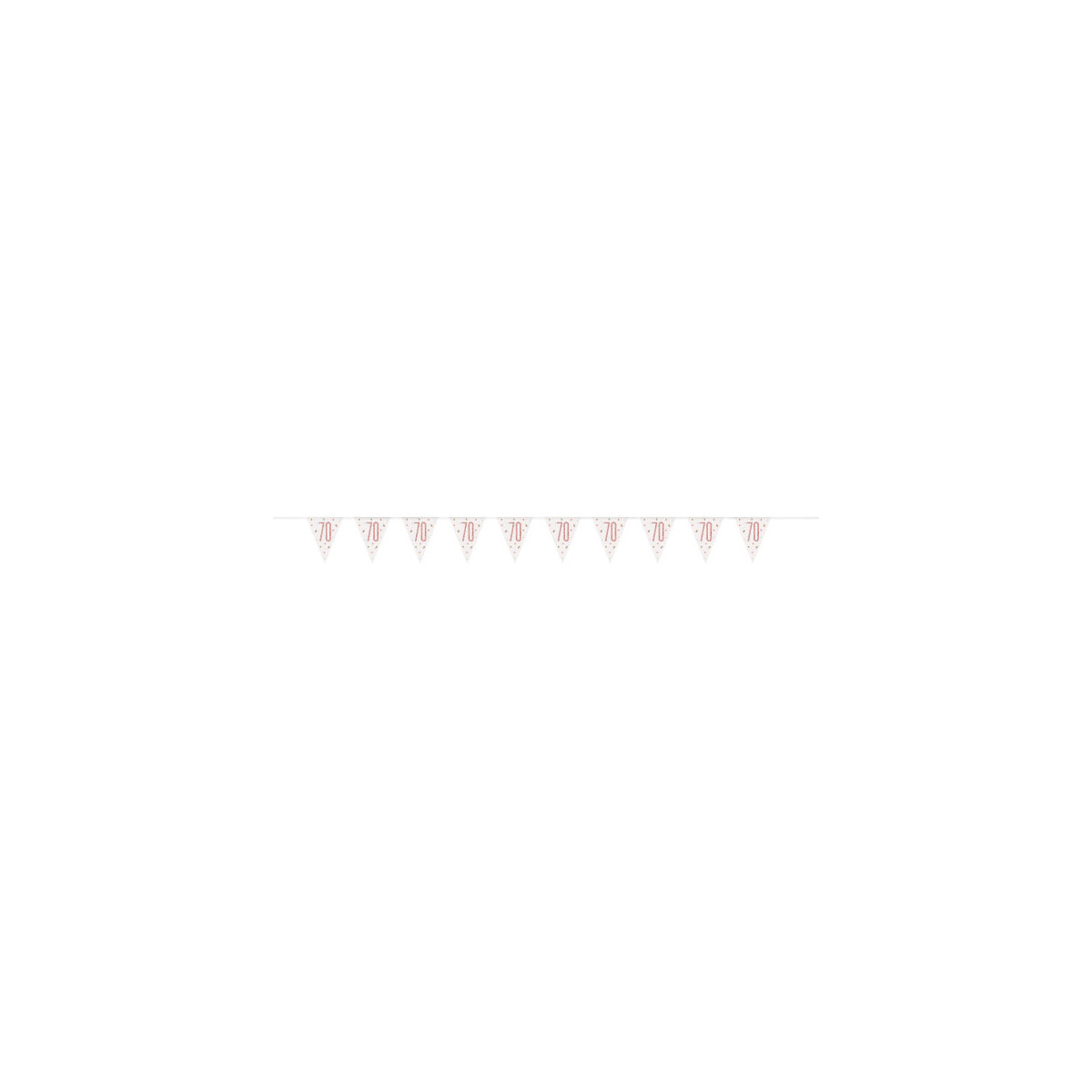 Rose Gold 70th Birthday Plastic Bunting