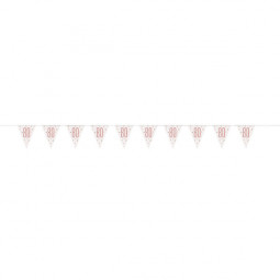 Rose Gold 80th Birthday Plastic Bunting