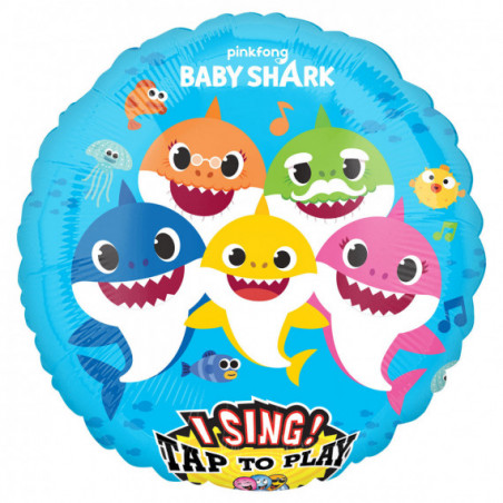 Baby Shark Sing-A-Tune Jumbo Foil Balloon - Inflated