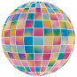 Disco Ball Foil Balloon - Inflated Disco Ball Foil Balloon - Inflated