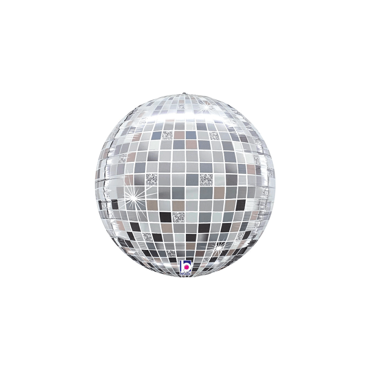 Disco Ball Foil Balloon - Inflated Disco Ball Foil Balloon - Inflated