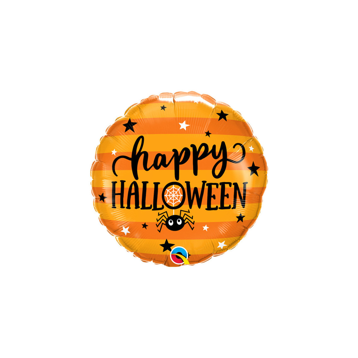 Happy Halloween Round Foil Balloon - Inflated Happy Halloween Round Foil Balloon - Inflated
