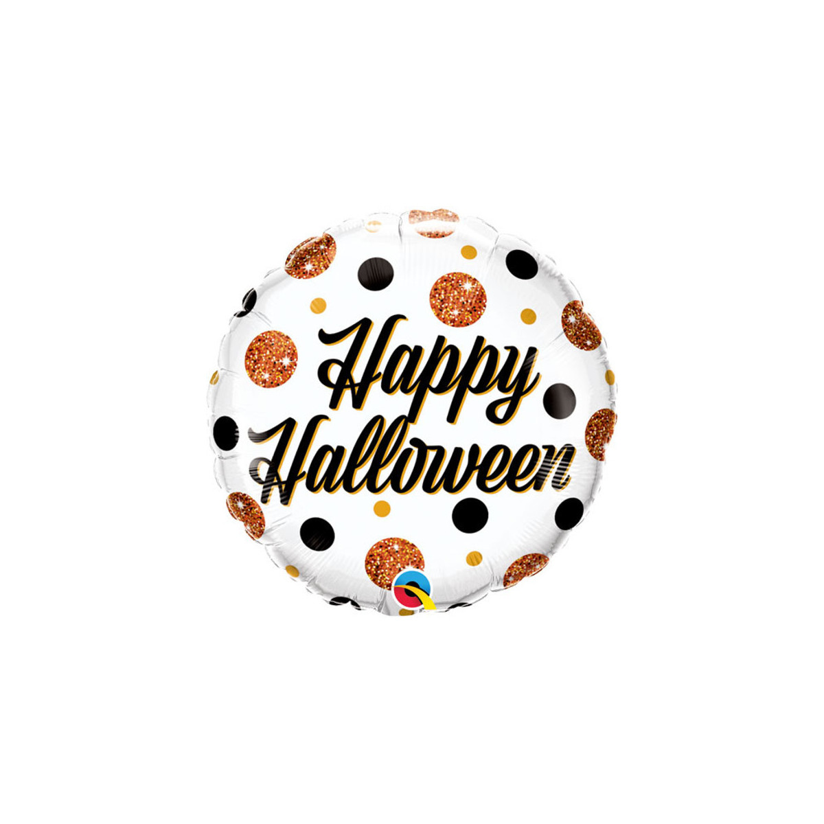 Happy Halloween Round Foil Balloon - Inflated Happy Halloween Round Foil Balloon - Inflated