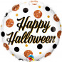 Happy Halloween Round Foil Balloon - Inflated Happy Halloween Round Foil Balloon - Inflated