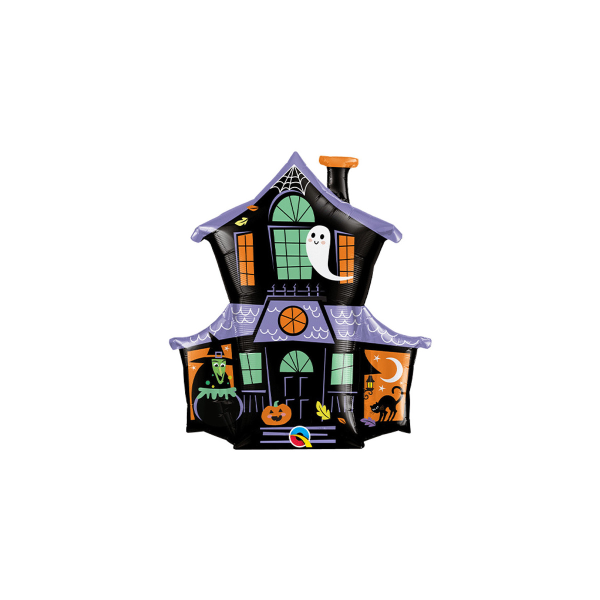 Halloween Haunted House Supershape Foil Balloon - Inflated Halloween Haunted House Supershape Foil Balloon - Inflated